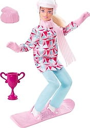 Barbie Snowboard Sporcusu Bebek HCN32