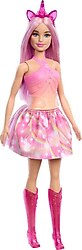 Barbie Unicorn Temalı Pembe Saçlı Bebek HRR13