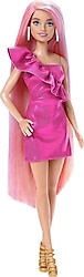 Barbie Upuzun Muhteşem Pembe Saçlı Bebek JDC85