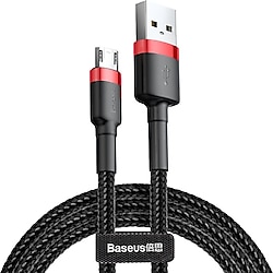 Baseus Cafule 2.4A Micro USB Siyah 0.5 m Hızlı Şarj Kablosu