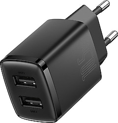 Baseus Compact 10.5 W Siyah Hızlı Şarj Adaptörü