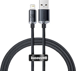 Baseus Crystal Shine 1.2 m USB to Lightning Hızlı Şarj Kablosu