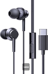 Baseus Encok CZ11 Type-C Siyah Kablolu Kulak İçi Kulaklık