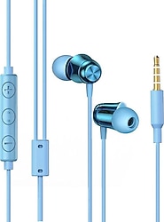 Baseus Encok H13 Mavi Mikrofonlu Kulak İçi Kulaklık