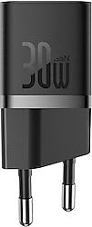 Baseus GaN5 Mini 30 W Siyah Hızlı Şarj Adaptörü