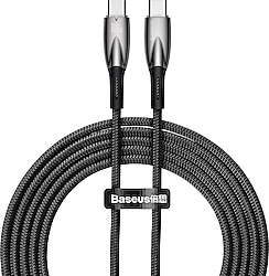 Baseus Glimmer Series 100 W Siyah 2 m Type-C to Type-C Hızlı Şarj Kablosu