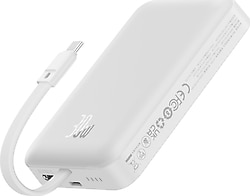 Baseus MgSafe Mini 30 W Beyaz 10000 mAh Hızlı Şarj Kablosuz Powerbank