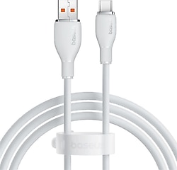 Baseus Pudding 1.2 m Beyaz USB to Type-C Hızlı Şarj Kablosu
