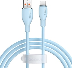 Baseus Pudding 1.2 m Mavi USB to Type-C Hızlı Şarj Kablosu