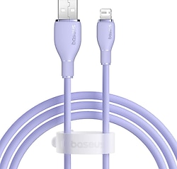 Baseus Pudding 1.2 m Mor USB to Lightning Hızlı Şarj Kablosu