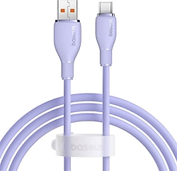 Baseus Pudding 1.2 m Mor USB to Type-C Hızlı Şarj Kablosu