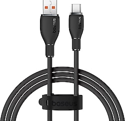 Baseus Pudding 1.2 m Siyah USB to Type-C Hızlı Şarj Kablosu