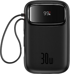 Baseus QPow 2 Dual 30 W Siyah 10000 mAh Hızlı Şarj Powerbank
