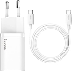 Baseus Super Si PD 25 W Beyaz Type-C Kablolu Hızlı Şarj Aleti