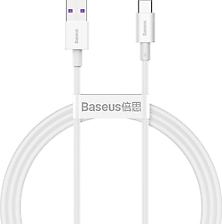Baseus Superior 66 W 1 m Beyaz USB to Type-C Hızlı Şarj Kablosu