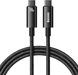 Baseus Tungsten Gold 240 W 1 m Type-C to Type-C Hızlı Şarj Kablosu
