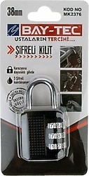 Bay-Tec MK2376 38 mm Şifreli Asma Kilit
