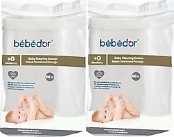 Bebedor 60'lı 2 Paket Bebek Temizleme Pamuğu