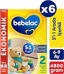 Bebelac 2 Devam Sütü 800 gr 6 Adet