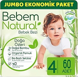 Bebem Natural 4 Numara Maxi 60'lı Bebek Bezi
