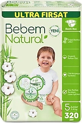 Bebem Natural 5 Numara Junior 80'li 4 Adet Bebek Bezi
