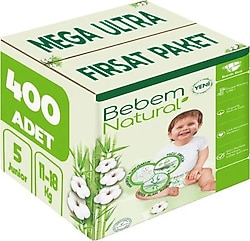 Bebem Natural 5 Numara Junior 80'li 5 Adet Bebek Bezi