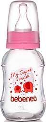 Bebeneo Cam Biberon 120 ml Pembe