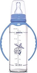 Bebeneo Isıya Dayanıklı Cam Biberon 240 ml Mavi