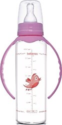 Bebeneo Isıya Dayanıklı Cam Biberon 240 ml Pembe