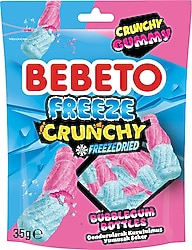 Bebeto Freeze Crunchy Bubblegum Bootles 35 gr