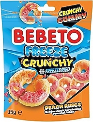 Bebeto Freeze Crunchy Peach Rings 35 gr