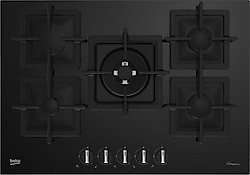Beko BOCD K 7520 DWS Wok Gözlü Siyah Cam Ankastre Ocak