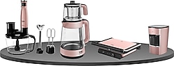 Beko Floral 4'lü Rose Gold Elektronik Çeyiz Seti