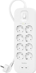 Belkin SRB004VF2M Type-C 8'li 2 m Akım Korumalı Priz