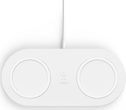 Belkin BoostCharge WIZ002VFWH Dual Beyaz Kablosuz Şarj Aleti