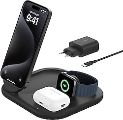Belkin Qİ2 WIZ029VF 3in1 Kablosuz Hızlı Şarj Aleti