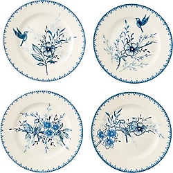 Bella Maison Bleu Blanc 21 cm 4'lü Pasta Tabağı