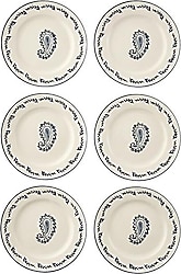 Bella Maison Paisley 21 cm 6'lı Porselen Pasta Tabağı