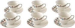 Bella Maison Vintage 6 Kişilik Porselen Kahve Fincan Takımı