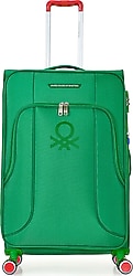 Benetton 14BNT3100-01 Kumaş Yeşil Büyük Boy Valiz