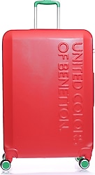 Benetton BNT600-01 ABS Kırmızı Büyük Boy Valiz