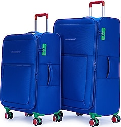 Benetton BNT2800 Kumaş Orta + Büyük Boy 2'li Valiz Seti