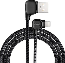 Benks M12 1.2 m 2.4A MFI Lightning to USB Şarj Kablosu