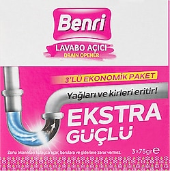 Benri Granül Lavabo Açıcı 3x75 gr