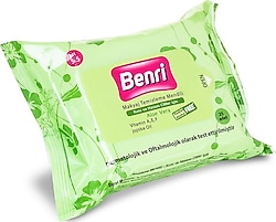 Benri Kuru ve Hassas Ciltler için 25'li Makyaj Temizleme Mendili