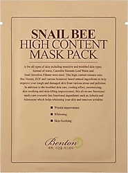 Benton Snail Bee High Content Mask Salyangoz Özlü Maske
