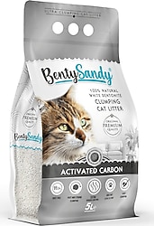 Bentysandy Aktif Karbonlu 5 lt İnce Taneli Bentonit Kedi Kumu