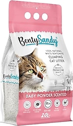 Bentysandy Bebek Pudrası Kokulu 10 lt İnce Taneli Bentonit Kedi Kumu