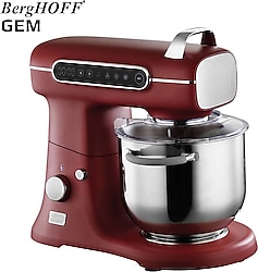 Berghoff Gem Retro 1500 W 7 lt Kırmızı Hamur Yoğurma Makinesi