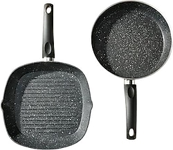 Bernardo Carolin 26-28 cm 2'li Grill Tava Seti